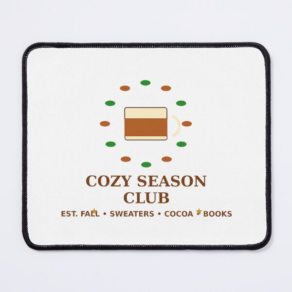 Item preview, Cozy Season Club Fall Sweater Cocoa T-Shirt designed and sold by Paws & Pine Studio.
