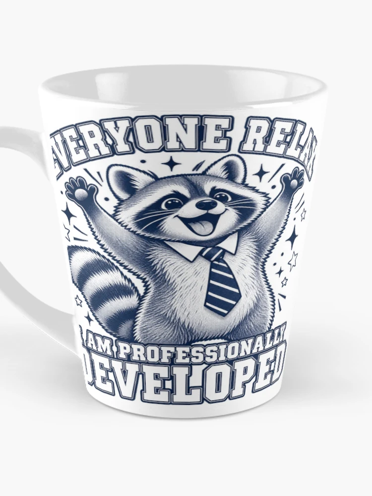 Thumbnail 3 of 4, Coffee Mug, Everyone Relax Raccoon designed and sold by ROUX-ART.