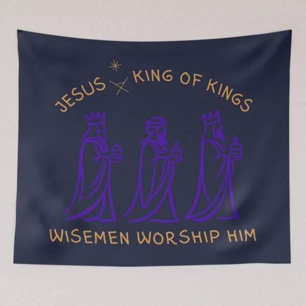 Item preview, Jesus King of Kings Christmas Three Wise Men Worship Him Christian Holiday  designed and sold by Forevermore.