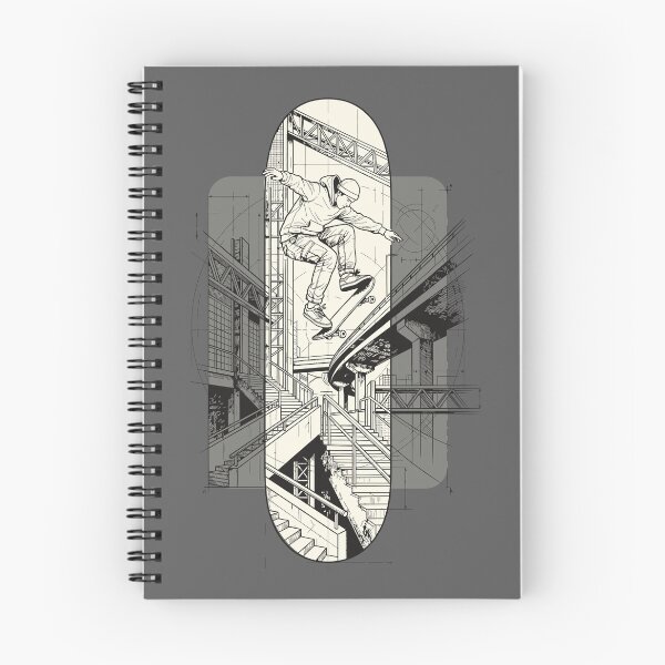 Item preview, Architectural Skateboarding Deck Blueprint Urban Structure Skater Graphic designed and sold by KiwiRider.