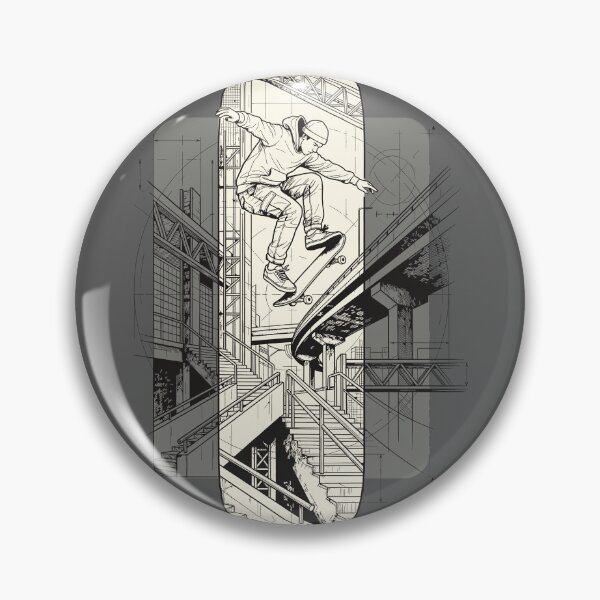 Item preview, Architectural Skateboarding Deck Blueprint Urban Structure Skater Graphic designed and sold by KiwiRider.