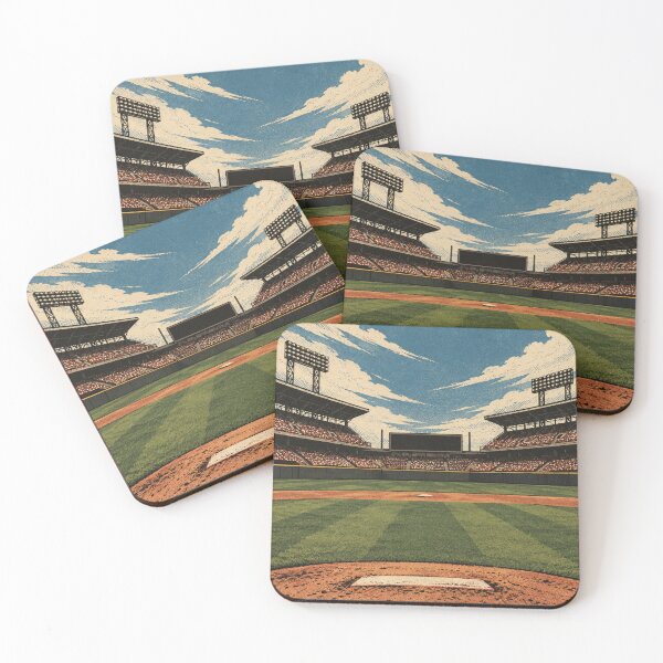 Item preview, Vintage Baseball Stadium Field View designed and sold by BlueBerry45.