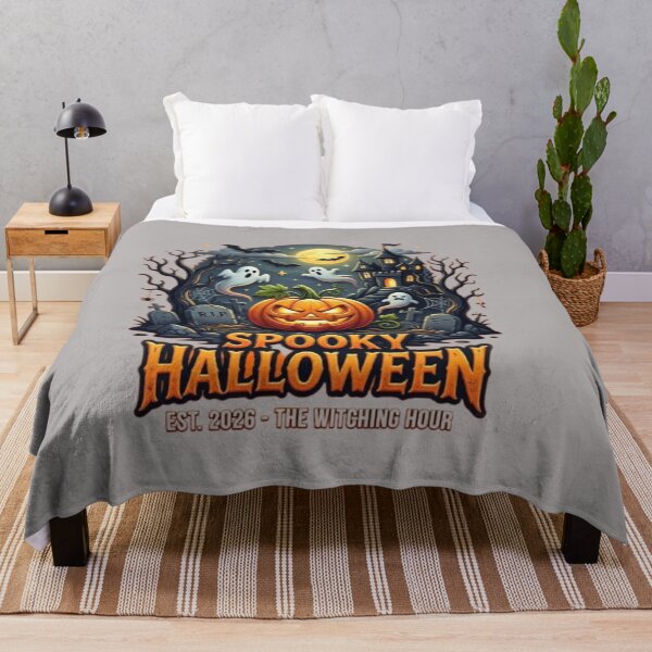 Item preview, Spooky Halloween Pumpkin Haunted House Ghosts and Bats Vintage Design designed and sold by Zoolita Store.