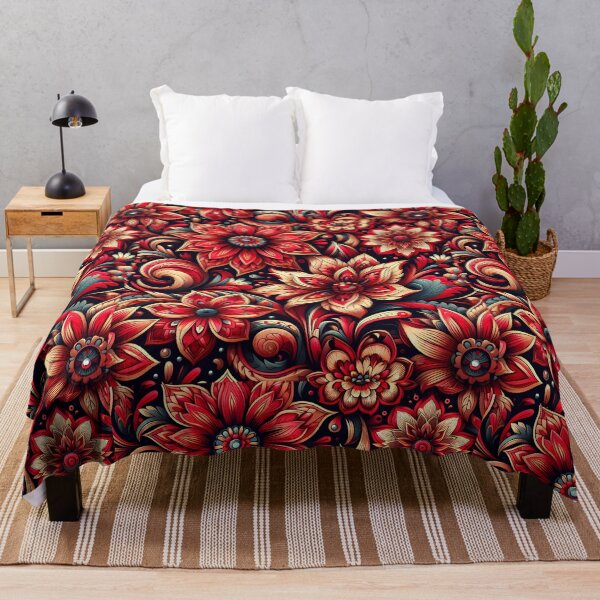 Item preview, Crimson Ornamental Floral Pattern designed and sold by Apex Designs.
