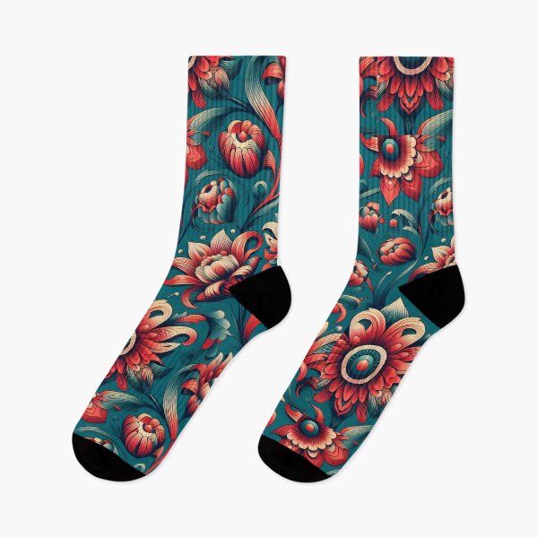 Item preview, Coral Red Floral Pattern designed and sold by Apex Designs.