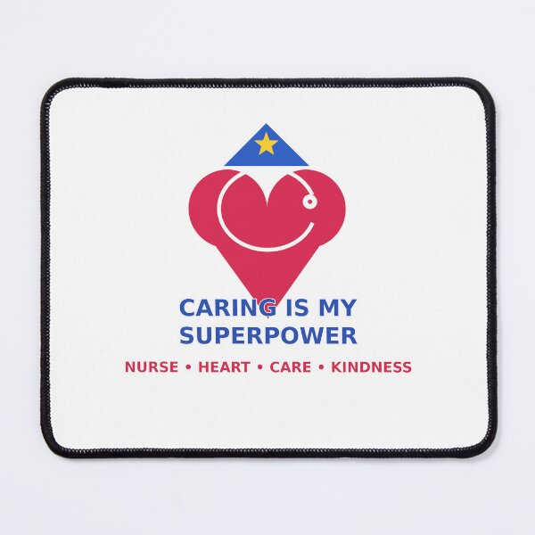 Item preview, Caring Is My Superpower Nurse Heart Stethoscope T-Shirt designed and sold by Paws & Pine Studio.