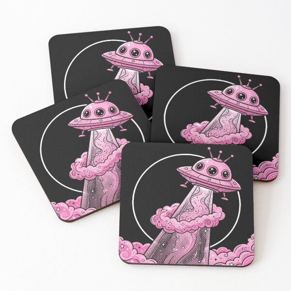 Item preview, Kawaii UFO Abduction Retro Space Art designed and sold by kanjxtan.