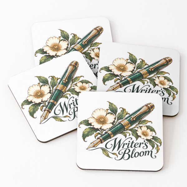Item preview, Writer's Bloom – Vintage Fountain Pen & Floral Art | Writer and Stationery Lover Gift designed and sold by Digital Culture Studio.
