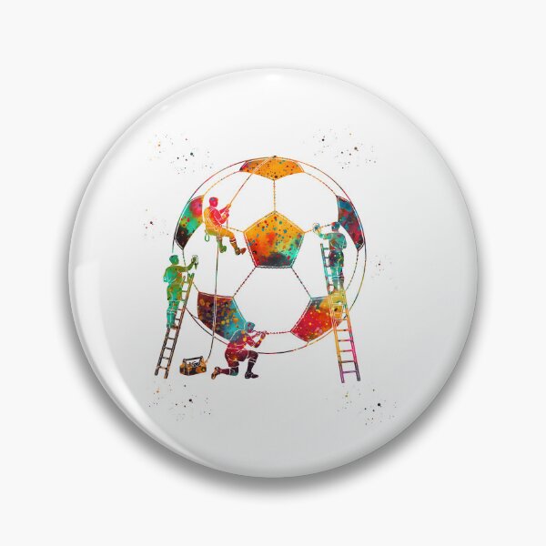 Item preview, Building The Game Soccer Ball Watercolor Art designed and sold by Liededrom..