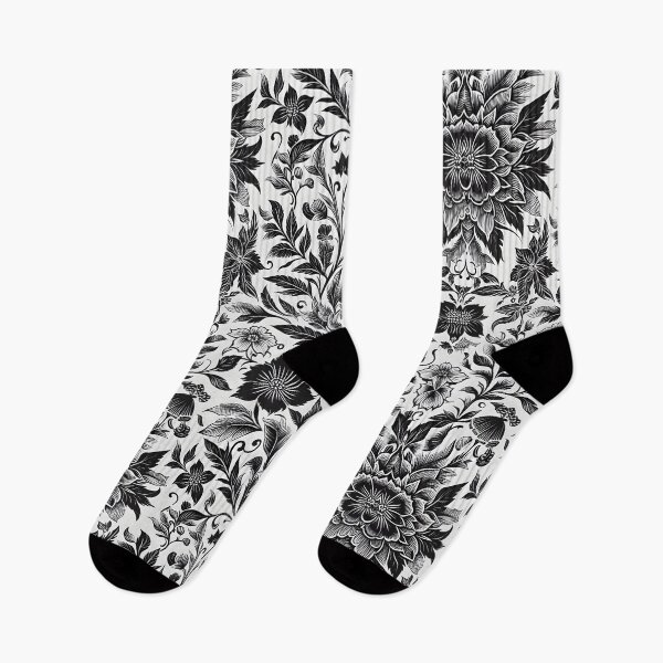 Item preview, Monochrome Wildflower Garden designed and sold by Apex Designs.