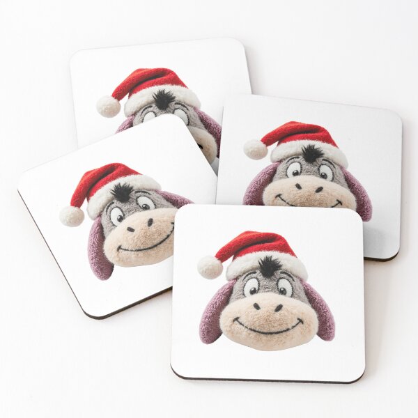 Item preview, Smiling Gray Donkey in a Santa Hat | Cozy Yarn Holiday Portrait designed and sold by Krasnovaovaova.