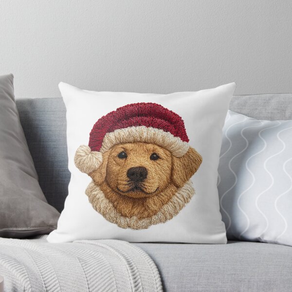 Item preview, Gentle Lion in a Santa Hat | Textured Holiday Portrait designed and sold by Krasnovaovaova.