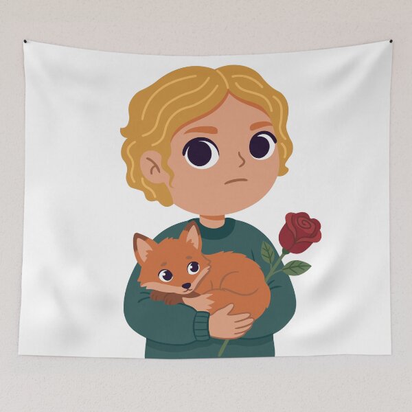 Item preview, Boy with Fox and Rose designed and sold by natalielaf.