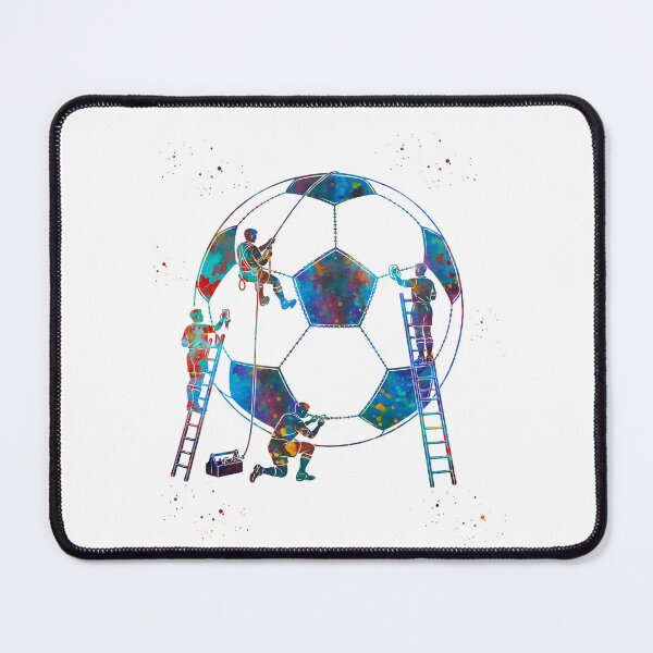 Item preview, Building The Game Soccer Ball Watercolor Art designed and sold by Liededrom..