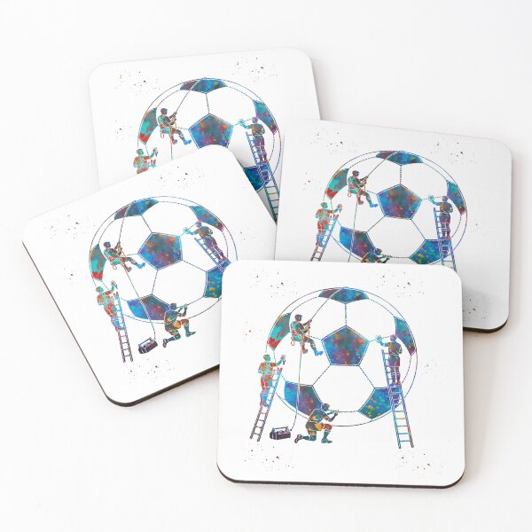 Item preview, Building The Game Soccer Ball Watercolor Art designed and sold by Liededrom..