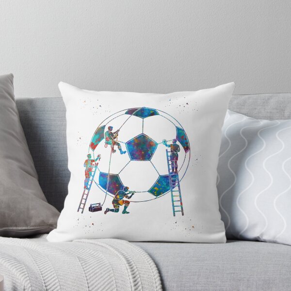 Item preview, Building The Game Soccer Ball Watercolor Art designed and sold by Liededrom..