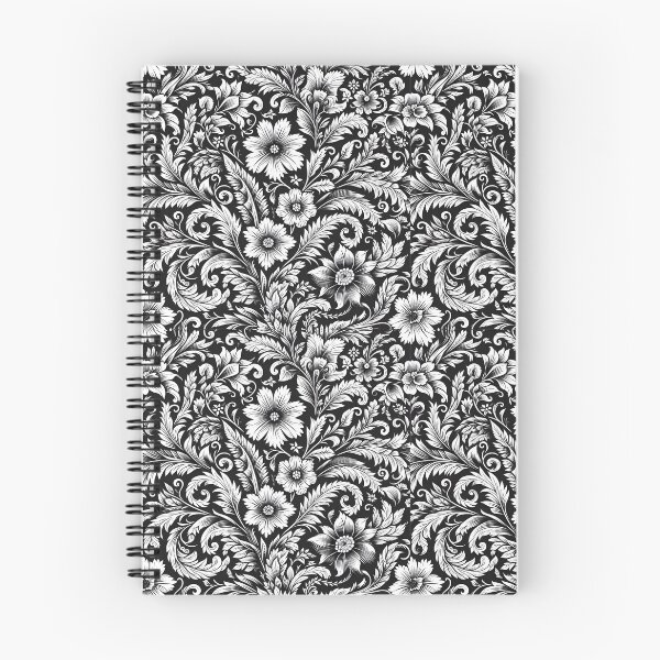 Item preview, Black and White Floral Scrollwork designed and sold by Apex Designs.
