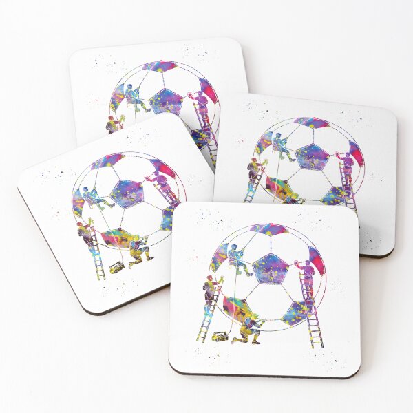 Item preview, Building The Game Soccer Ball Watercolor Art designed and sold by Liededrom..