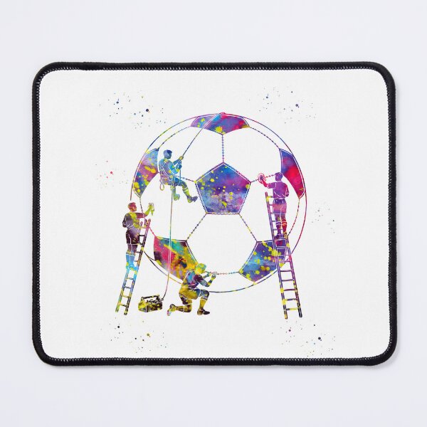 Item preview, Building The Game Soccer Ball Watercolor Art designed and sold by Liededrom..