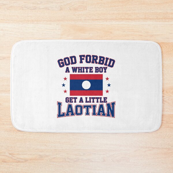Item preview, Frase de meme de la bandera de Laos - Dios no quiera que un niño blanco tenga un pequeño Laosiano designed and sold by Designart68.