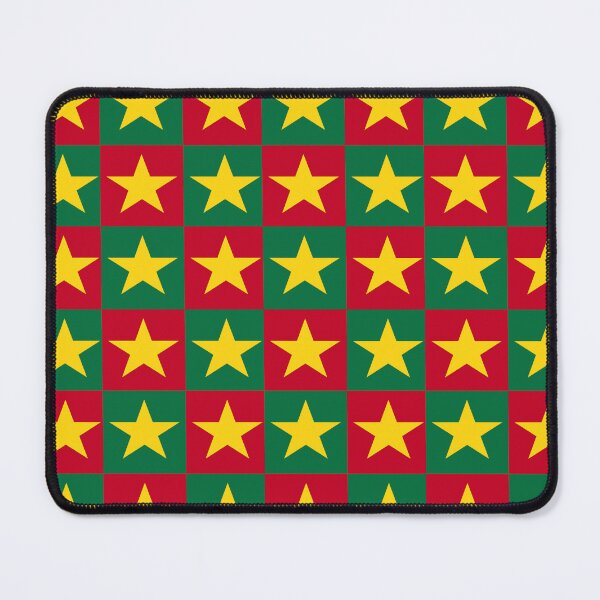 Item preview, Green and red squares with stars pattern designed and sold by Designfs.