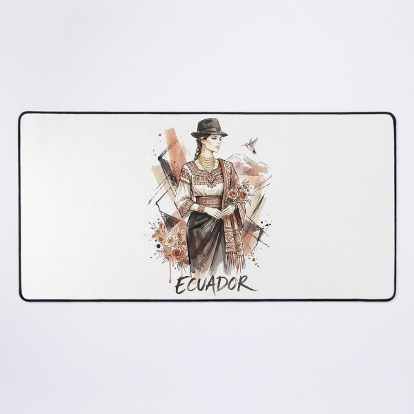 Item preview, Ecuadorian Woman in Andean Watercolor Art designed and sold by EdwinkOne.
