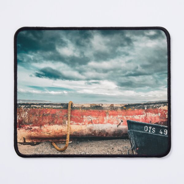 Item preview, Dramatic Clouds with stranded Fishing Boats designed and sold by Coastal Wearable Art & Home Decor.