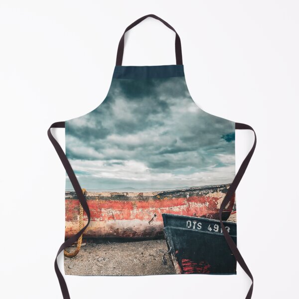 Item preview, Dramatic Clouds with stranded Fishing Boats designed and sold by Coastal Wearable Art & Home Decor.