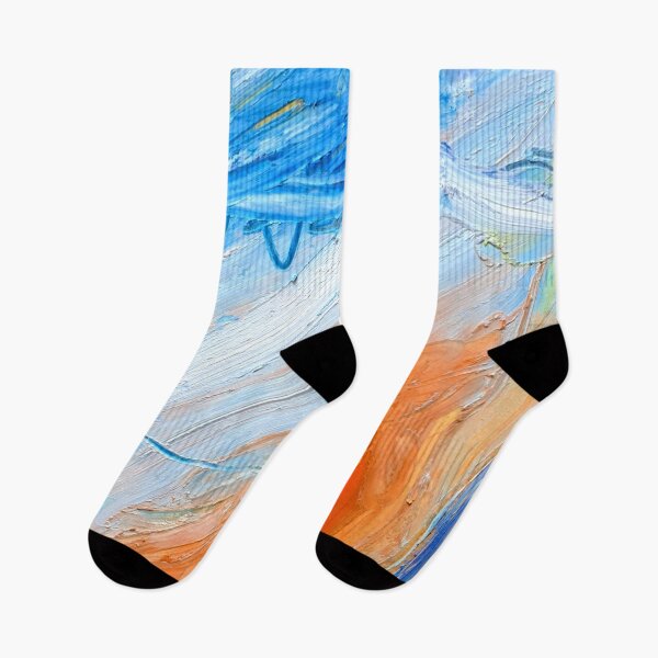 Item preview, orange and blue abstract. designed and sold by Tereza Pilar  Art.