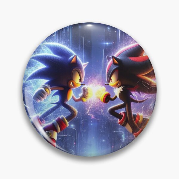 Item preview, Sonic and Shadow Neon Energy Fist Bump designed and sold by √46.