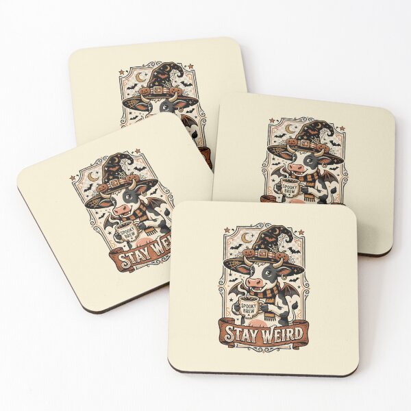 Item preview, Stay weird - Cow with Spooky Brew designed and sold by ParadoxParadox.