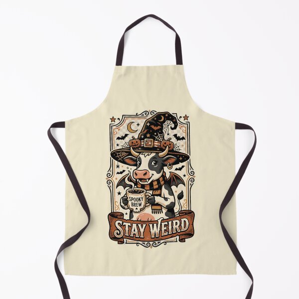 Item preview, Stay weird - Cow with Spooky Brew designed and sold by ParadoxParadox.