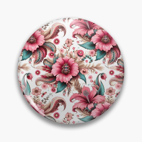 Item preview, Coral Pink Floral Scrollwork designed and sold by Apex Designs.
