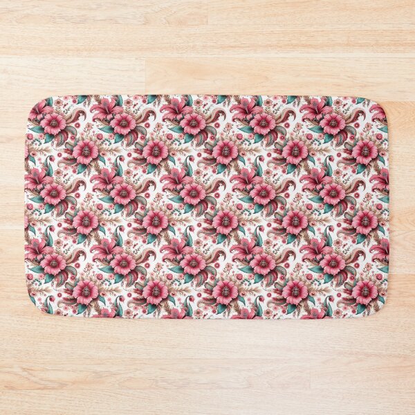 Item preview, Coral Pink Floral Scrollwork designed and sold by Apex Designs.