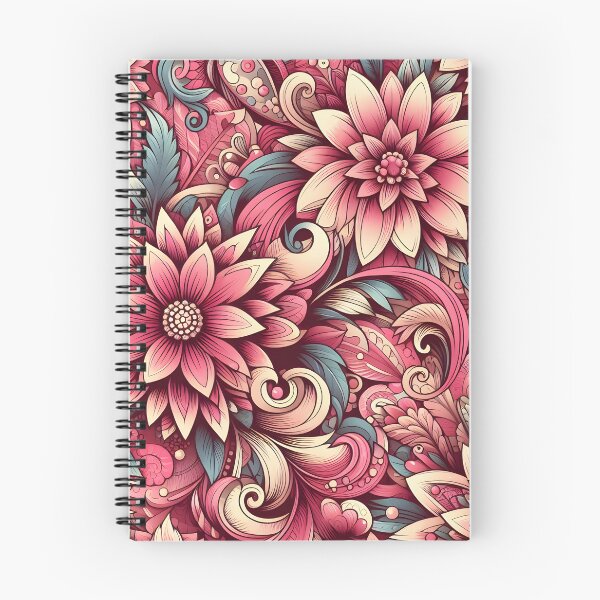 Item preview, Coral Pink Floral Scrollwork designed and sold by Apex Designs.