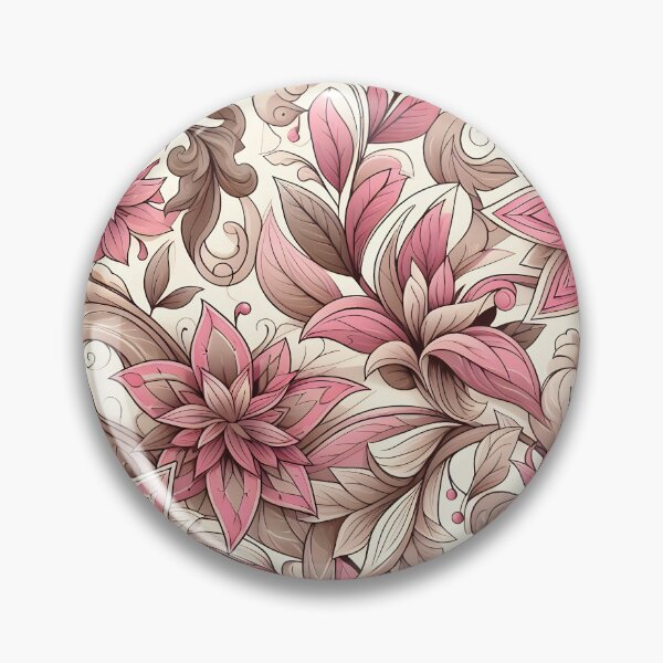 Item preview, Dusty Pink Floral Scrollwork designed and sold by Apex Designs.
