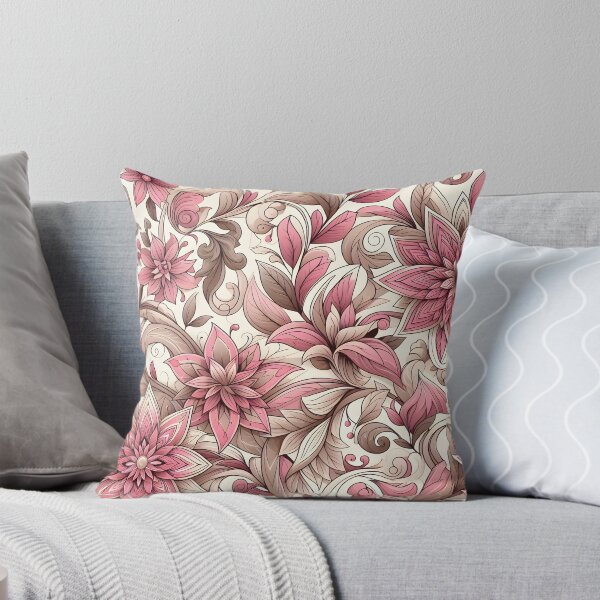 Item preview, Dusty Pink Floral Scrollwork designed and sold by Apex Designs.