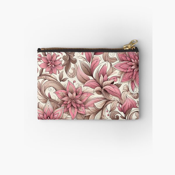 Item preview, Dusty Pink Floral Scrollwork designed and sold by Apex Designs.