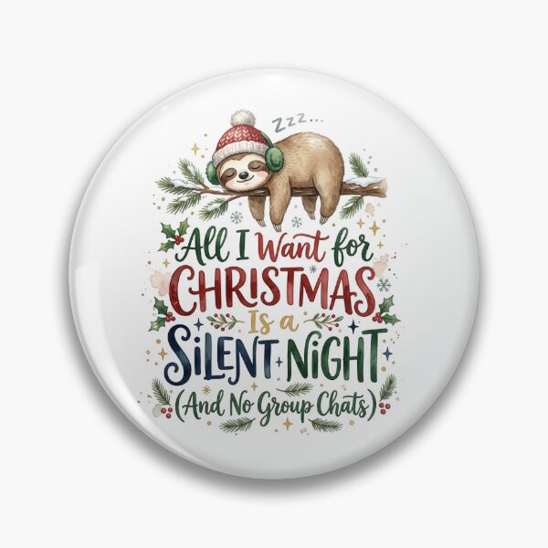 Item preview, Silent Night No Group Chats Cozy Sloth Christmas designed and sold by GogoGrove.