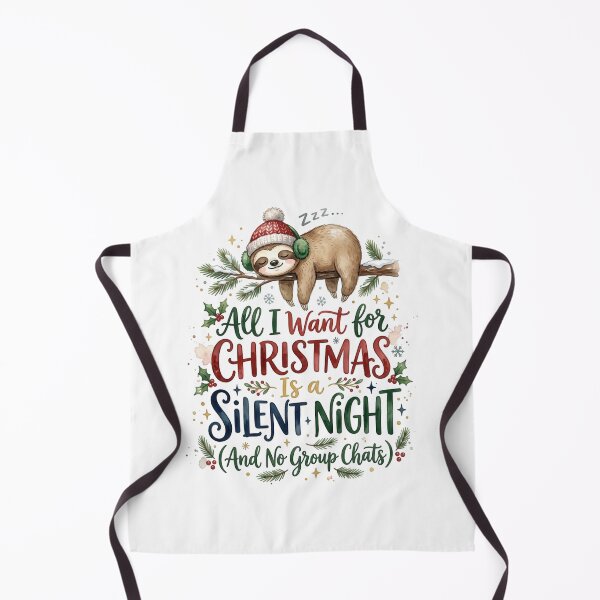 Item preview, Silent Night No Group Chats Cozy Sloth Christmas designed and sold by GogoGrove.