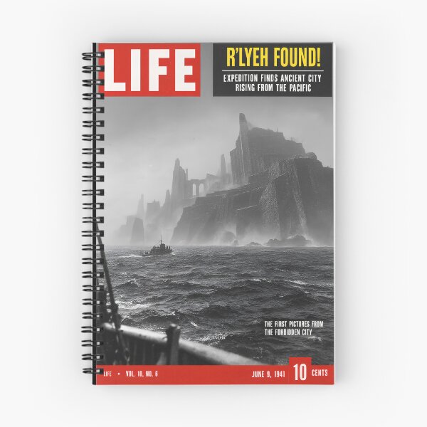 Item preview, R'lyeh Found Vintage Magazine Cover | Lovecraft Cosmic Horror designed and sold by Extravanganzza.