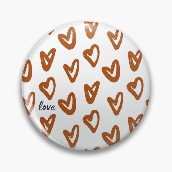 Item preview, Cute Brown Heart Pattern Love Minimalist Doodle designed and sold by LenaRus.