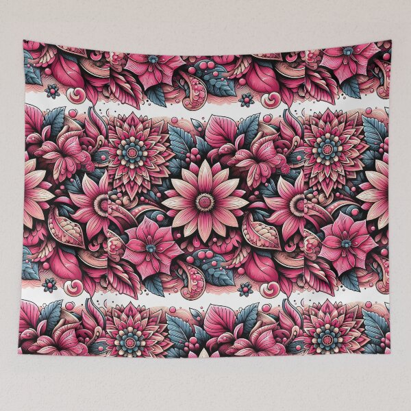 Item preview, Pink Teal Floral Scrollwork designed and sold by Apex Designs.