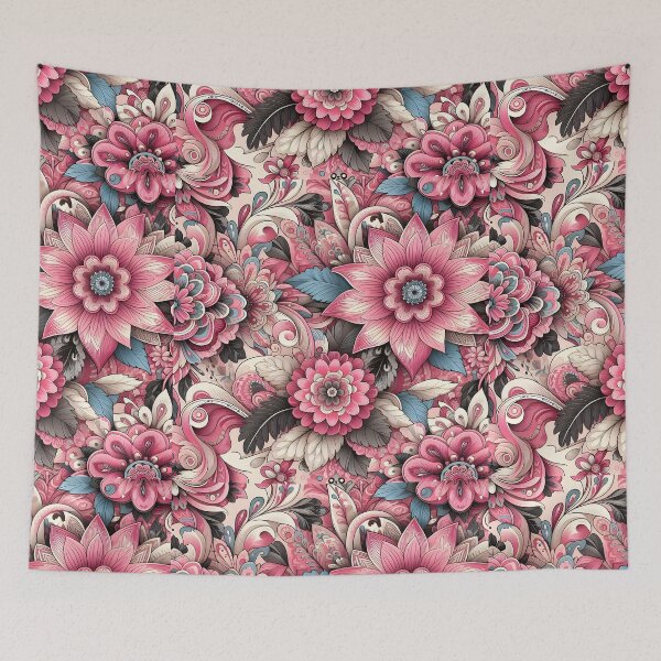 Item preview, Blush Pink Floral Scrollwork designed and sold by Apex Designs.