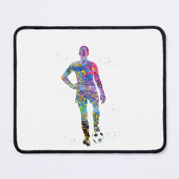 Item preview, Female Soccer Goalkeeper Watercolor Art designed and sold by Liededrom..