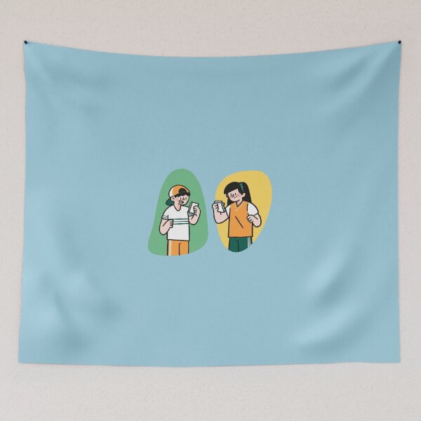 Item preview, Texting Friends Cute Cartoon designed and sold by martinillish.