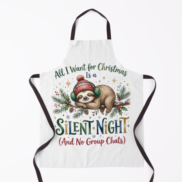 Item preview, Silent Night No Group Chats Cozy Sloth Christmas designed and sold by GogoGrove.