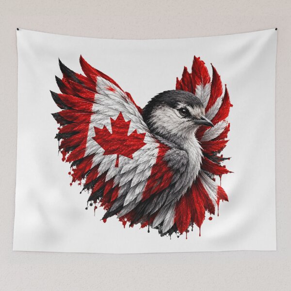 Item preview, Patriotic Canadian Bird – Red White Black Graffiti Art designed and sold by Graffiti Magic.