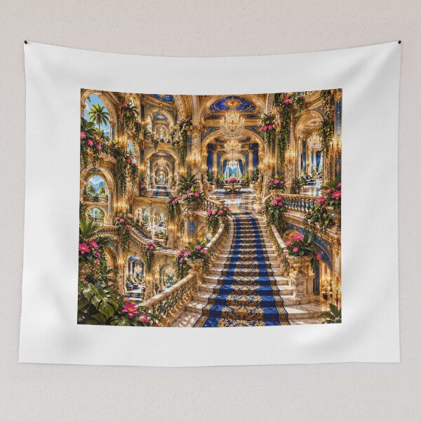 Item preview, Sapphire Blue and Gold Luxury Palace – Royal Fantasy Interior designed and sold by IRON SIREN.