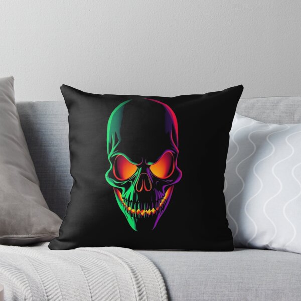 Item preview, Neon Cyberpunk Skull Glowing Grin designed and sold by ERODED SELF.